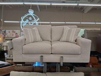 Classic White Sofa and Loveseat set 2PC