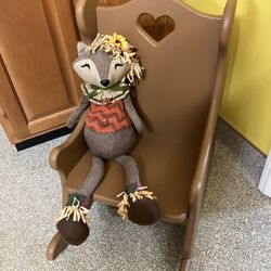 Decorative Wooden Rocking Chair (decor not included)