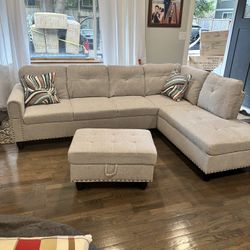 New Sectional And Ottoman 