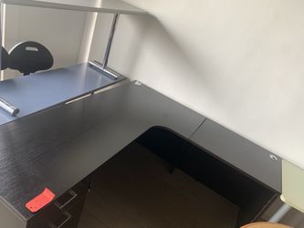 Desk Corner Black Espresso With Drawers 72”x66” 