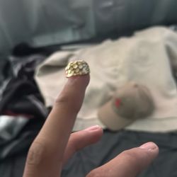 Gold Nugget Pinky Ring 