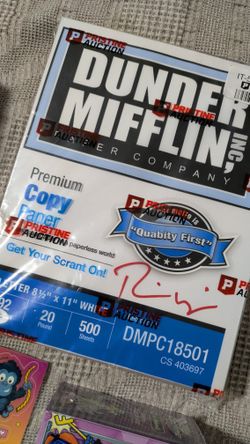 Rainn Wilson Autographed Signed "The Office" Dundler Mifflin Paper Ream PSA Authentication