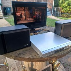 120 WATTS PANASONIC AV RECEIVER/5 DISCS CD 💿 AND DVD 📀 PLAYER WITH 26" PROSCAN 720P HDTV AND BOSE 201 SPEAKERS $250 FINAL PRICE 