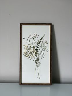 Framed Watercolor Botanical Wall Art