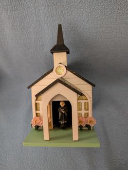 Vintage Church Animated Music Box Plays Amazing Grace