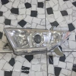 2011 to 2013 Toyota Highlander Left Headlight