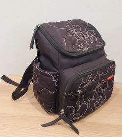 Skip Hop Diaper Bag Backpack (Black/Pink)