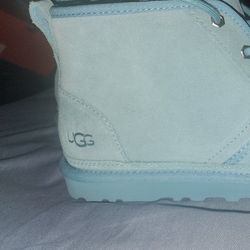 UGG Mens 10 Neumel Suede Shearling Lined Lace Up Ankle Chukka Boots Blue 3236