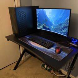 GAMING SETUP DESK AND CHAIR INCLUDED