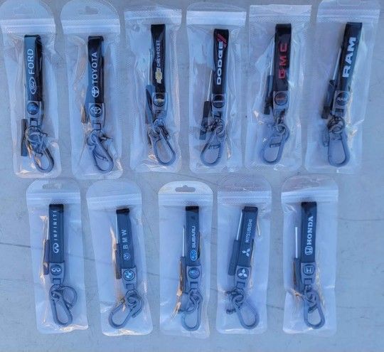 Automotive Key Chains Dodge Chevrolet Gmc Toyota Ford Ram Infiniti Bmw Subaru Mitsubishi Honda