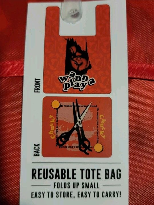 Child's Play Reusable Tote Bag- Chucky- New