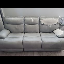 2 used gray couches 