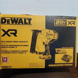 Dewalt 20V MAX XR Lithium-Ion Cordless 18-Gauge Narrow Crown Stapler Kit with 2.0Ah Battery, Charger and Contractor Bag

 Brand New Tool Cash Or Zelle