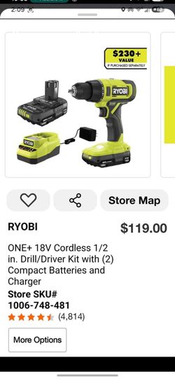 Ryobi One+ 18v drill
