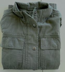 Used GAP Women's 100% Cotton Core Utility Jean Jacket - Army Green