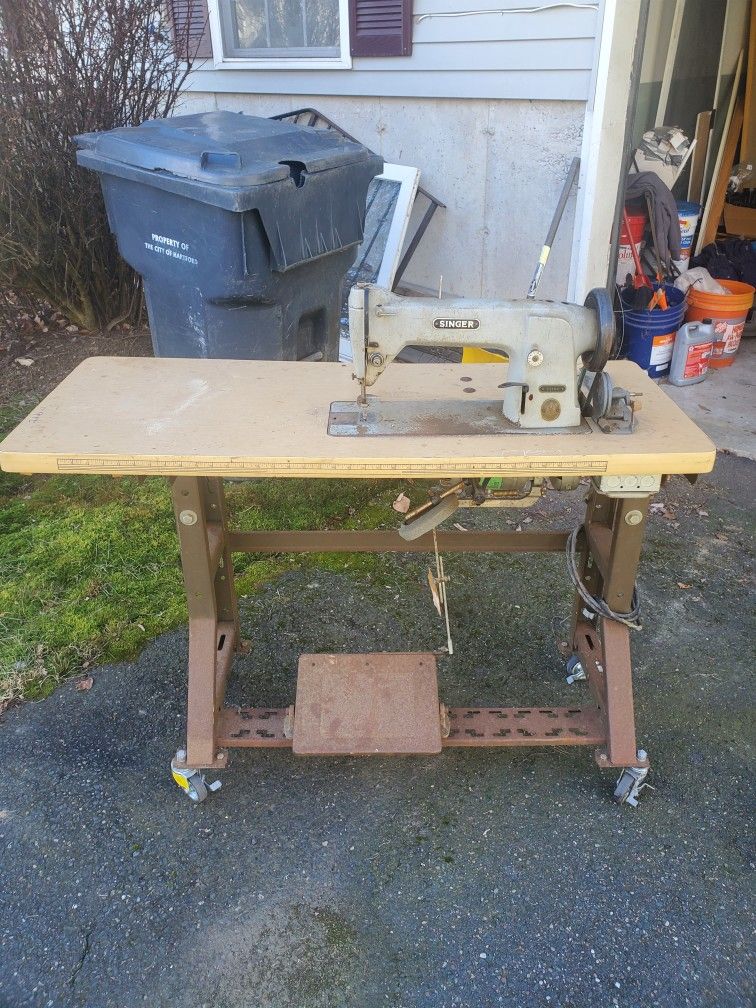 Vintage Industrial Singer Sewing Machine