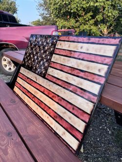 American Flag Wood