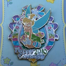 Disney Pin - Tinker Bell With Bunny Ears, Happy Easter 2010, w/ Card, LE 3000