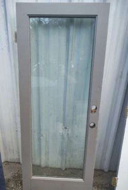 30” X 78 1/4” Exterior impact 1-Lite Fiberglass Door.  $125