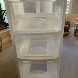 3 drawer white plastic ( strong) storage 