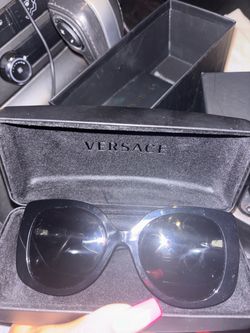 Versace Black Oversized Sunglasses with Case