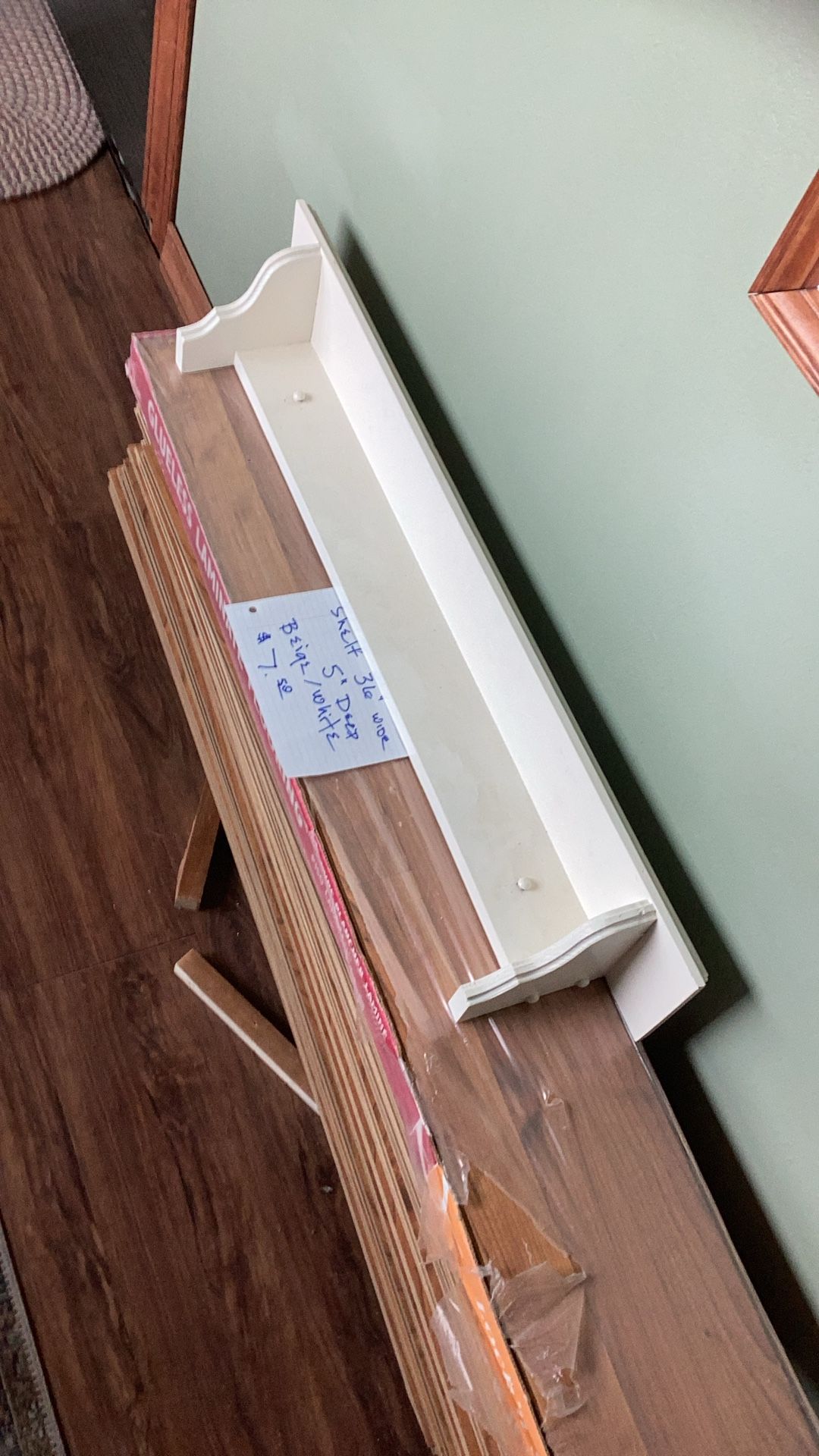Small Beige Shelf 36 Inches Wide 5 Inches Deep