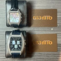 Giantto Chronograph Diamond Couples Watches