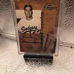 Duke Snider Autographed Signed Baseball Card Authentic Legendary Lumberjacks Limited Number Card 0018/1000 "Dodgers"