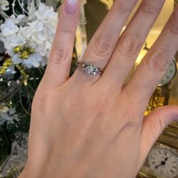 14K Gold Natural Old European Cut Diamonds Estate Ring 