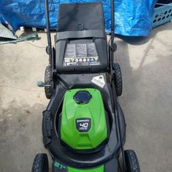 21 inch 40v  greenworks electric mower