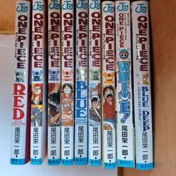 SET OF 9 ONEPIECE COMICS BOOKS..JAPANESE EDITION...