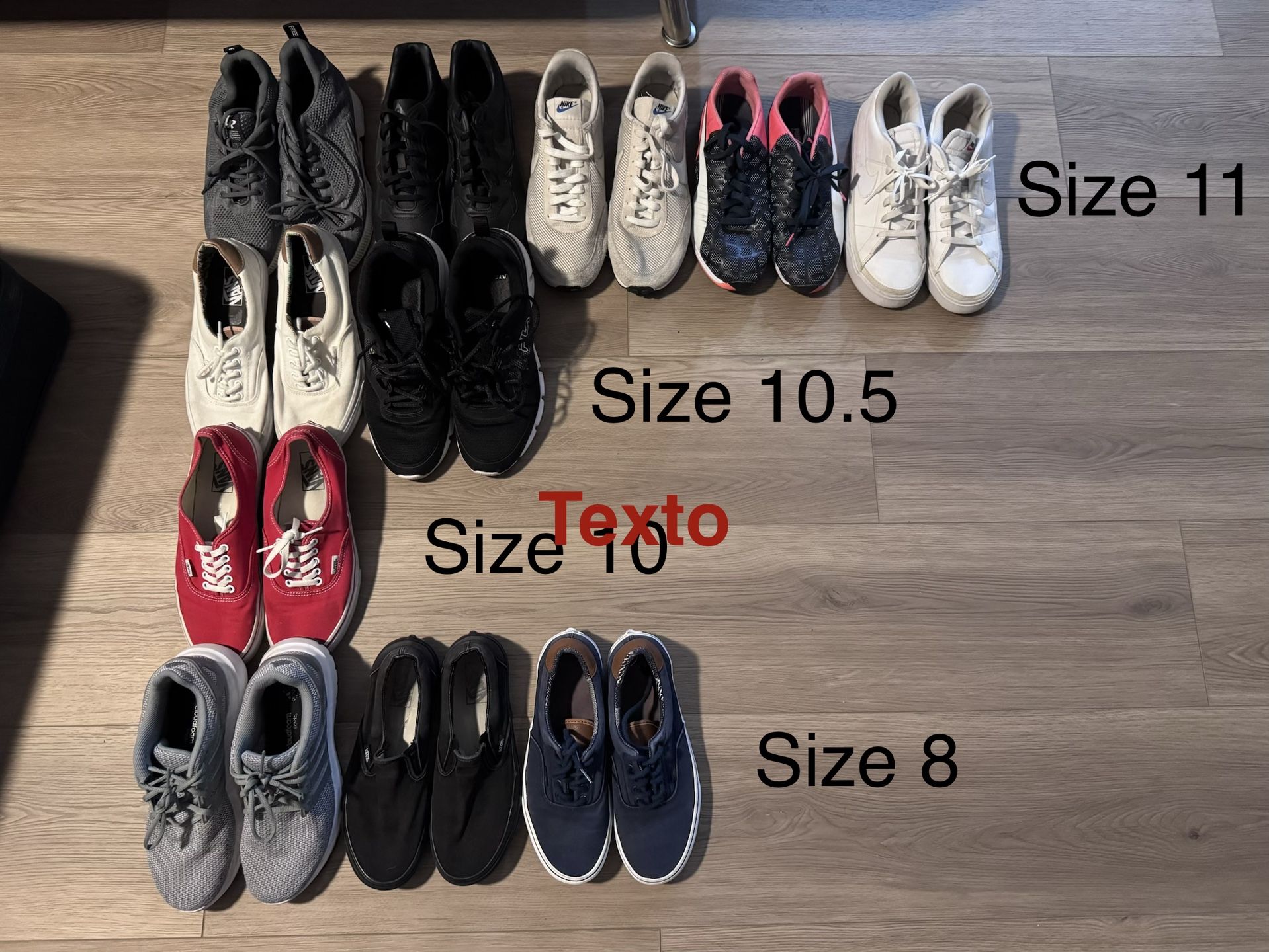 Nike, Vans, Adidas, Fila