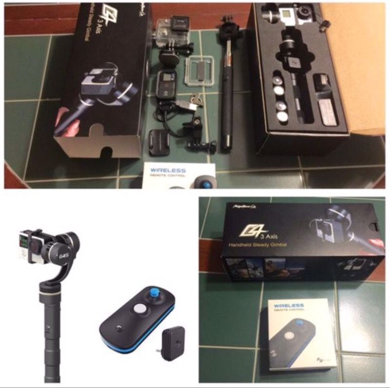 GoPro Hero 3+ Black Edition Plus Feiyutech G4S 3-Axis Gimbal with Remote