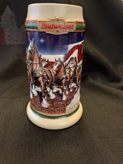 Budweiser Christmas Stein