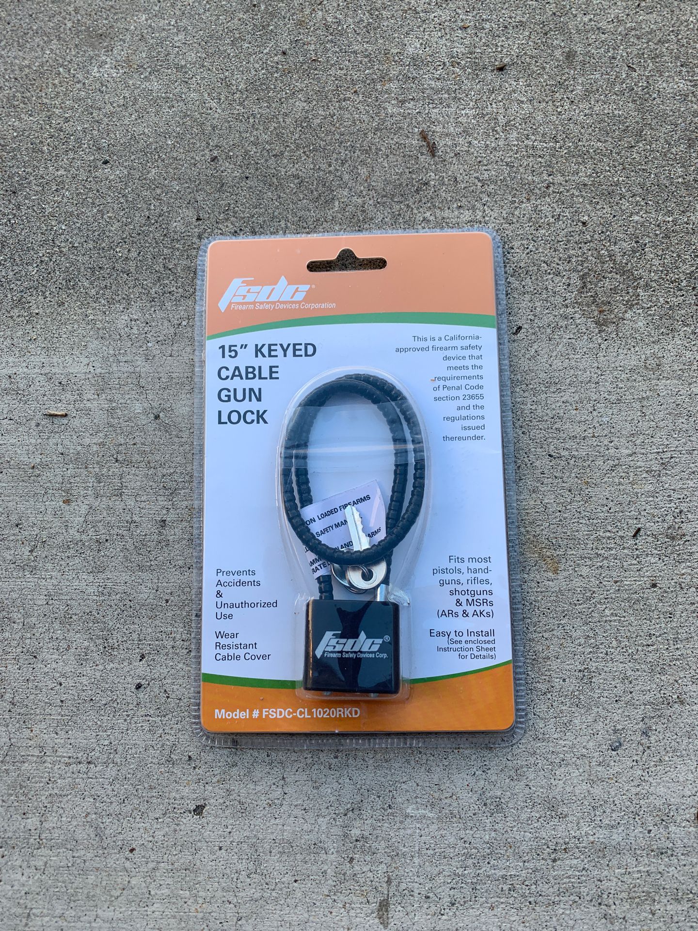 Keyed gun lock