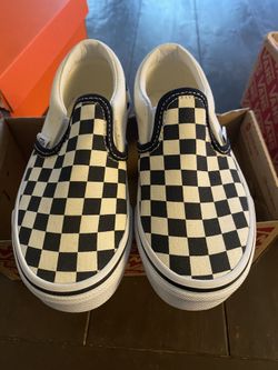 Kid Vans Checkerboard Black/ White 11.5 NEW