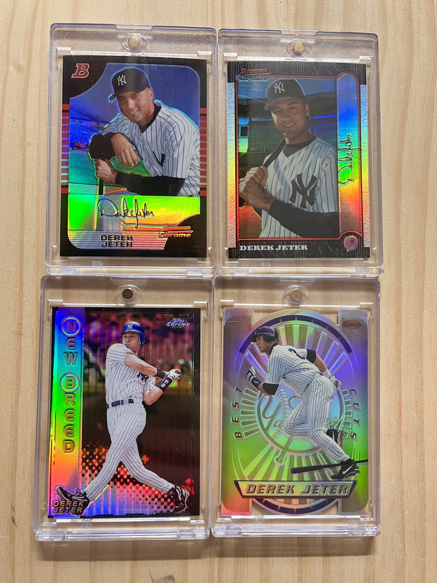 Derek Jeter Baseball Card Refractor Lot (x4)—Yankees LEGEND