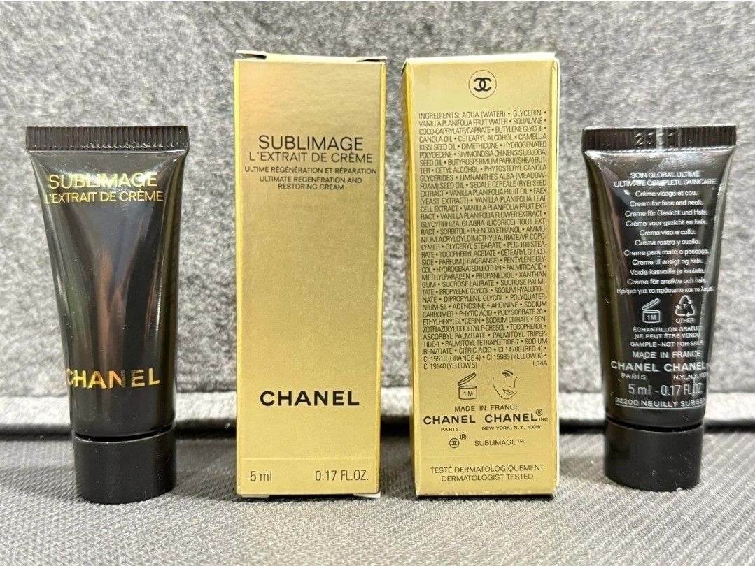2 Chanel Sublimage L'EXTRAIT DE CREME Mini 5ml Ea