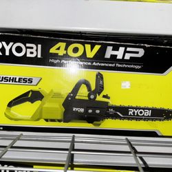14” Ryobi 40 volt chainsaw kit 