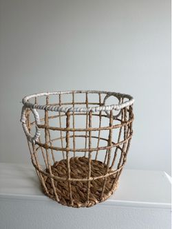 Woven boho storage basket