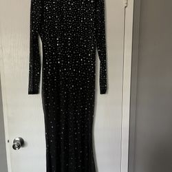 Black Rhinestone Dress