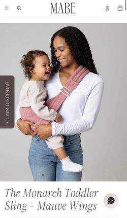 MABE TODDLER SLING - MAUVE WINGS