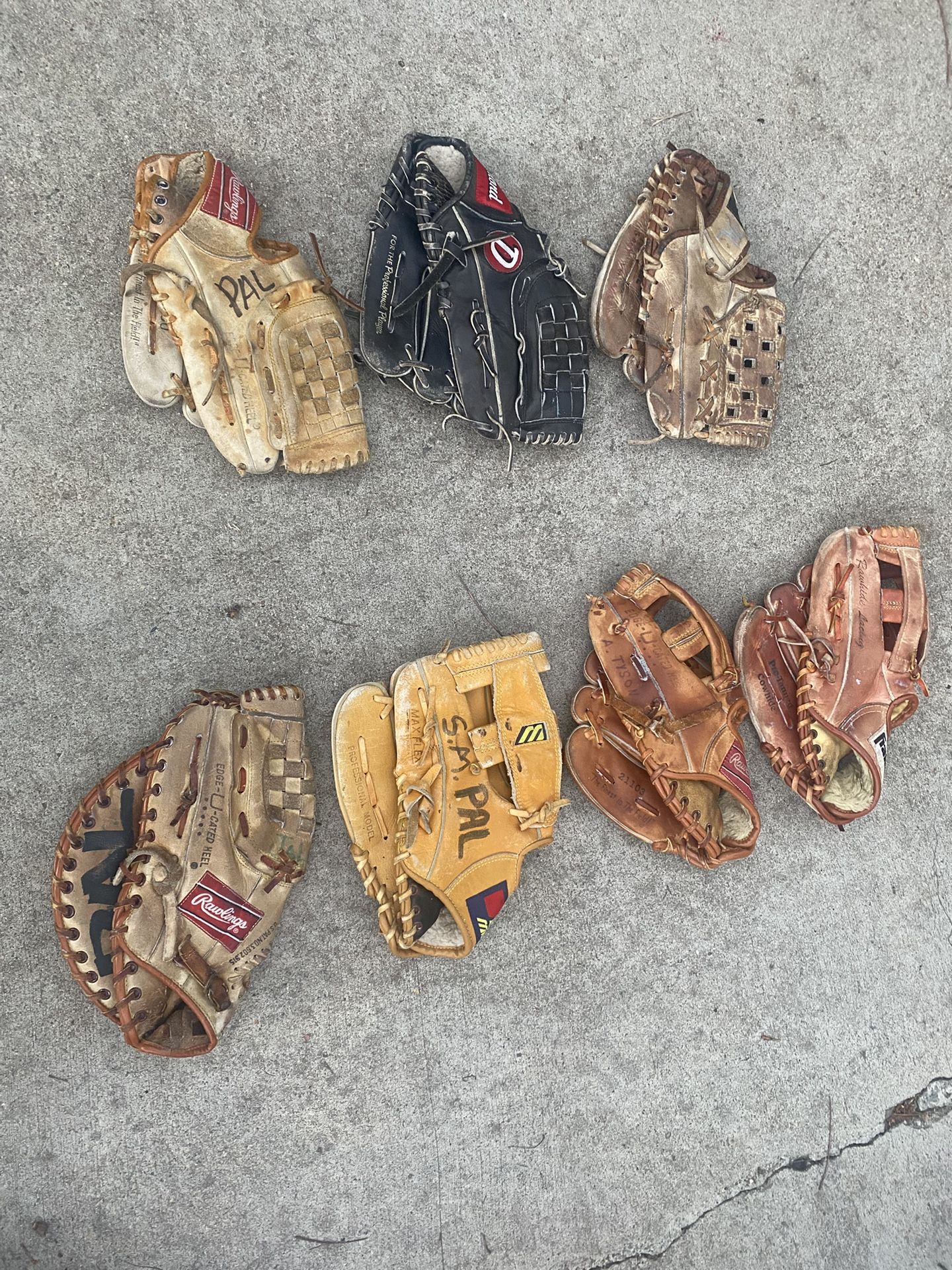 Kids Leather Baseball Gloves Size Large- Left & Right Hand