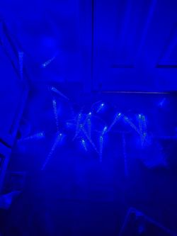 Blue Twinkling Icicle Lights