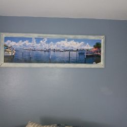 60" Harbor Photograph Nautical Art