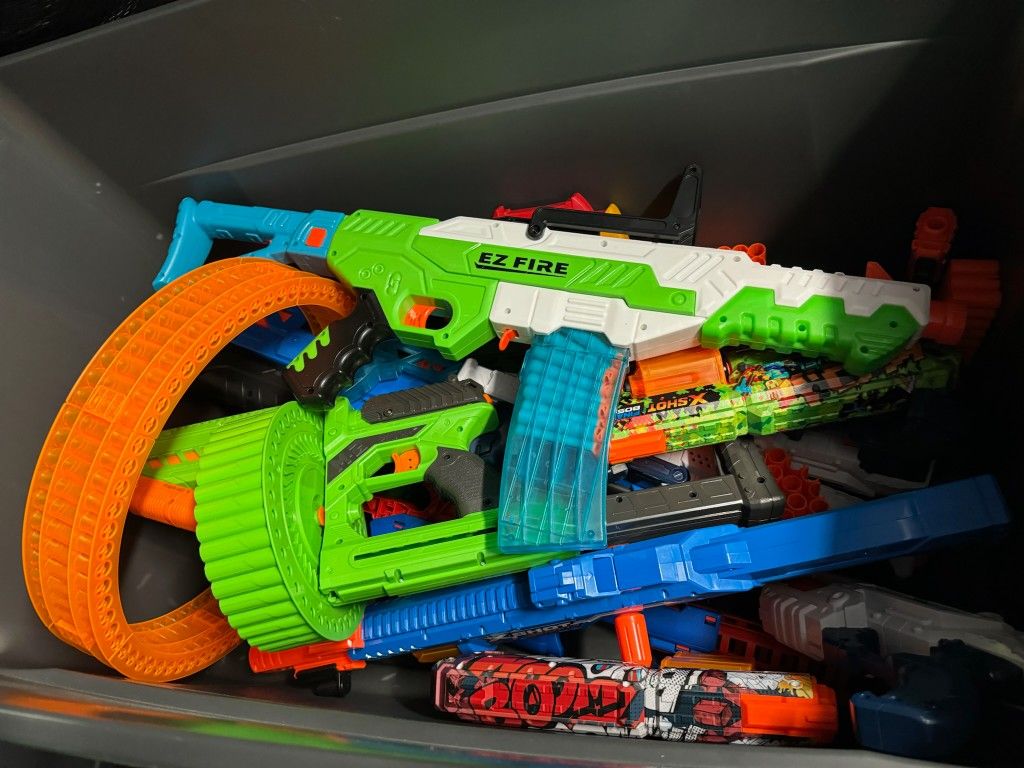 Bin Of Nerf Guns
