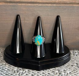 Silver Tone Faux Stone Ring
