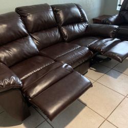 Set Sofás , Couches 2  Piezas Reclinables 