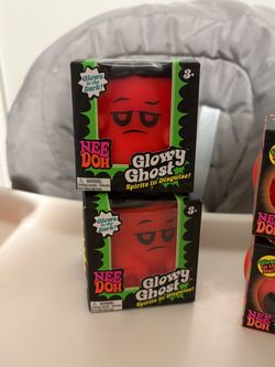 Nee Doh Red Glowy Ghost
