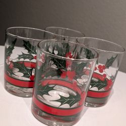 Holly Berries Libbey Glass Set